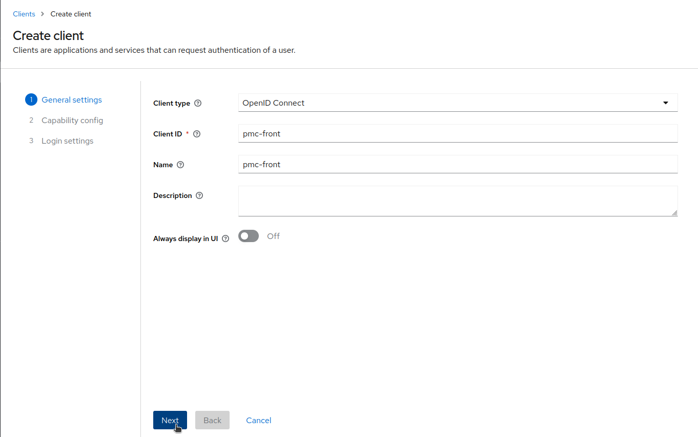 Vytvoření clienta 02